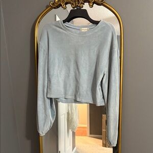 Altar'd State Light Blue Women's Cropped Sweatshirt